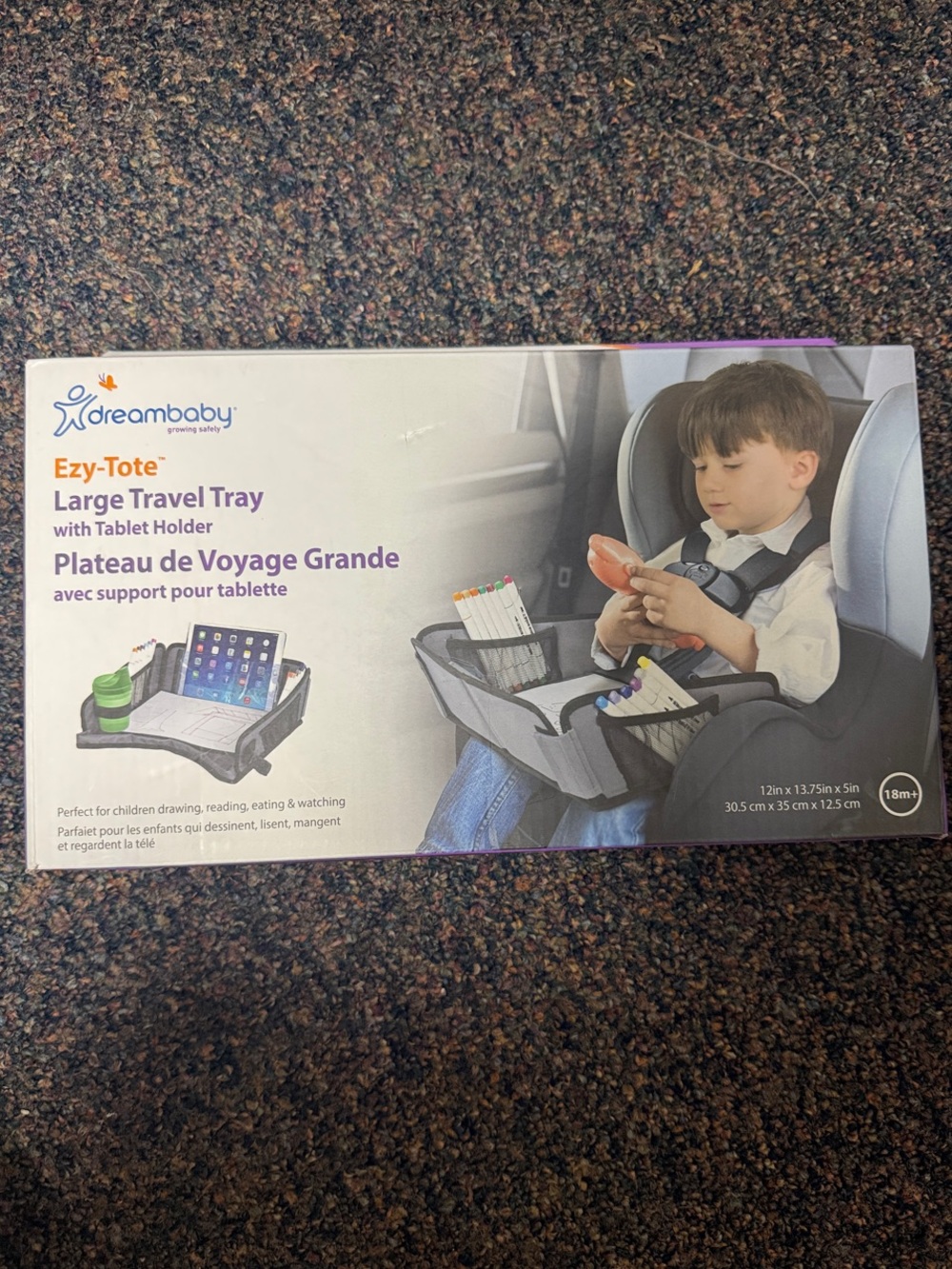 dreambaby Ezy-Tote Large Travel Tray in Gray-SEALEDin box